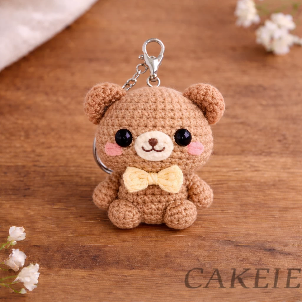 Crochet Teddy Bear Keychain